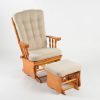 DSC_3211 Button Tufted Wooden Nursery Glider Chair with Ottoman