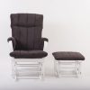 Padded High Back Nursery Glider Chair with Ottoman