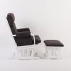 Padded High Back Nursery Glider Chair with Ottoman