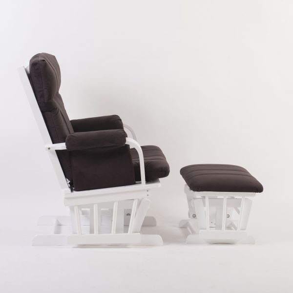 Padded High Back Nursery Glider Chair with Ottoman
