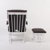 Padded High Back Nursery Glider Chair with Ottoman