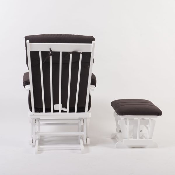 Padded High Back Nursery Glider Chair with Ottoman