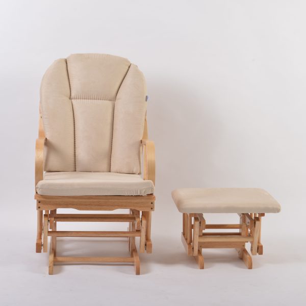 DSC_3297 Wooden Nursery Glider Chair with Ottoman