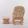 DSC_3300 Wooden Nursery Glider Chair with Ottoman