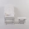 DSC_3319 High Back Wooden Nursery Glider Chair with Ottoman