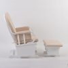 DSC_3325 High Back Wooden Nursery Glider Chair with Ottoman