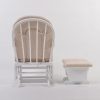 DSC_3327 High Back Wooden Nursery Glider Chair with Ottoman