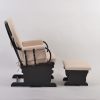 DSC_3334 High Back Wooden Nursery Glider Chair with Ottoman