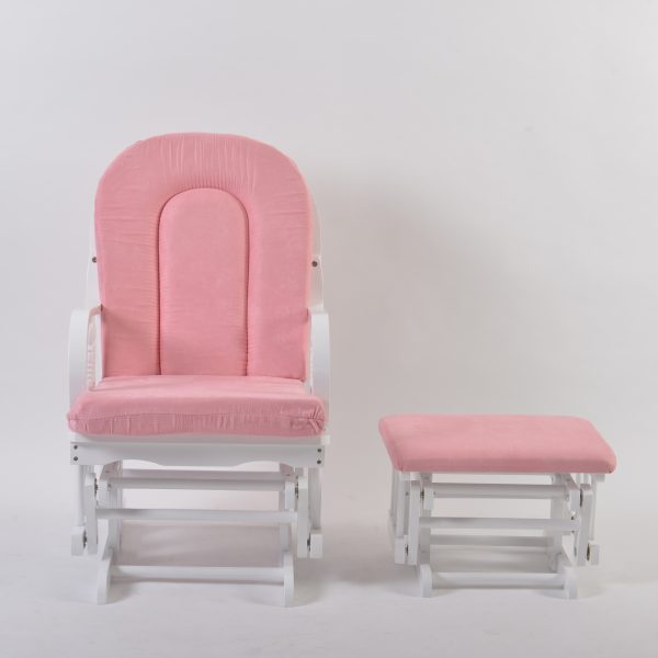 DSC_3358 Custom Wooden Rocking Chair with Ottoman for Nursery Furniture Manufacturer