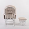 DSC_3393 Tufted Padded Nursery Glider Chair with Ottoman
