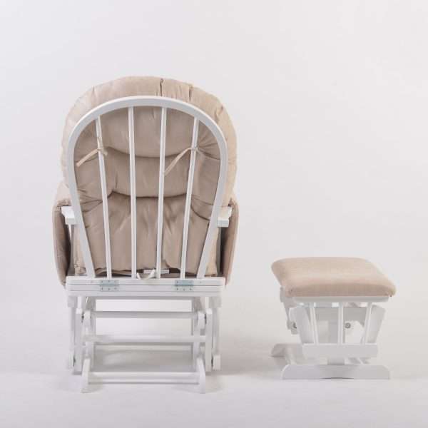 DSC_3393 Tufted Padded Nursery Glider Chair with Ottoman
