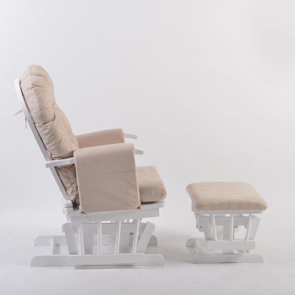 DSC_3395 Tufted Padded Nursery Glider Chair with Ottoman