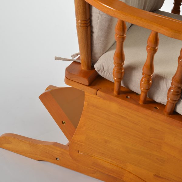 DSC_3409 Button Tufted Wooden Nursery Glider Chair with Ottoman
