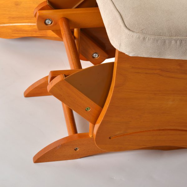 DSC_3414 Button Tufted Wooden Nursery Glider Chair with Ottoman