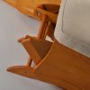 DSC_3415 Button Tufted Wooden Nursery Glider Chair with Ottoman