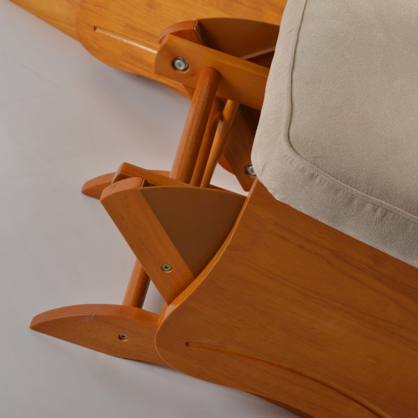 DSC_3415 Button Tufted Wooden Nursery Glider Chair with Ottoman