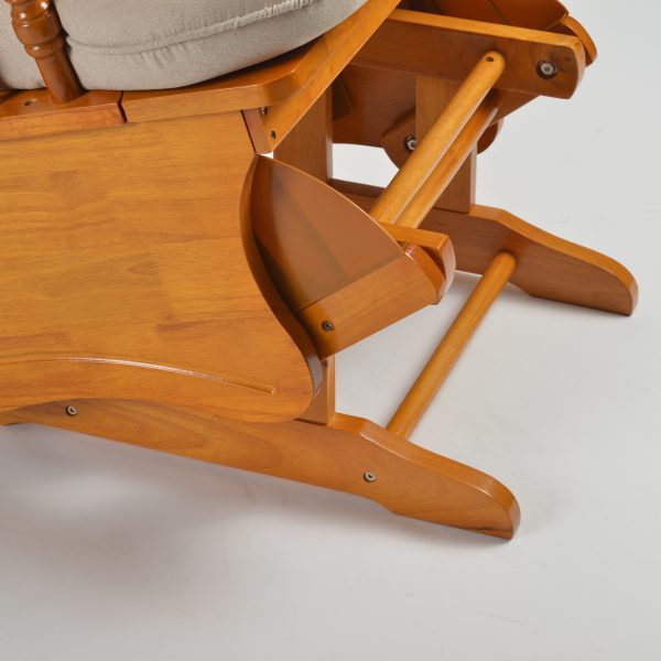 DSC_3416 Button Tufted Wooden Nursery Glider Chair with Ottoman