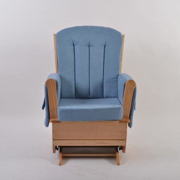 Upholstered Nursery Glider Chair with Wooden Frame