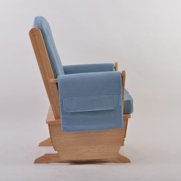 Upholstered Nursery Glider Chair with Wooden Frame