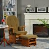 DSC_3440 Upholstered Wooden Nursery Glider Chair with Ottoman