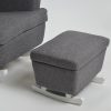 Wingback Nursery Glider with Ottoman