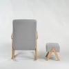 DSC_3608 Upholstered Wooden Nursery Rocking Chair with Ottoman