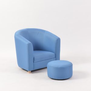 Blue Kids Tub Chair with Ottoman Kids Tub Chair with Ottoman