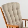 DSC_3663 Button Tufted Wooden Nursery Glider Chair with Ottoman
