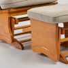 DSC_3667 Button Tufted Wooden Nursery Glider Chair with Ottoman