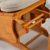 DSC_3669 Button Tufted Wooden Nursery Glider Chair with Ottoman