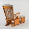 DSC_3673 Button Tufted Wooden Nursery Glider Chair with Ottoman