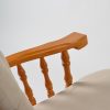 DSC_3680 Button Tufted Wooden Nursery Glider Chair with Ottoman