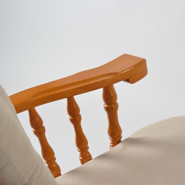 DSC_3680 Button Tufted Wooden Nursery Glider Chair with Ottoman