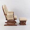 Classic Button Tufted Nursery Glider Chair with Ottoman