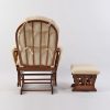 Classic Button Tufted Nursery Glider Chair with Ottoman