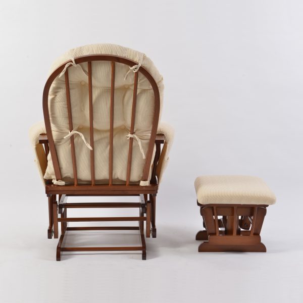 Classic Button Tufted Nursery Glider Chair with Ottoman