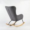 Wingback Nursery Rocking Chair with Wooden Base
