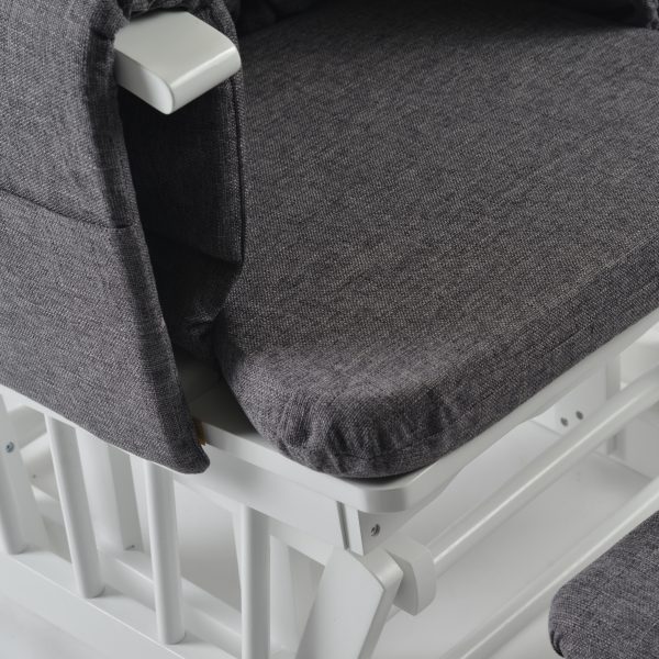 DSC_3882 Padded Wooden Nursery Glider Chair with Ottoman