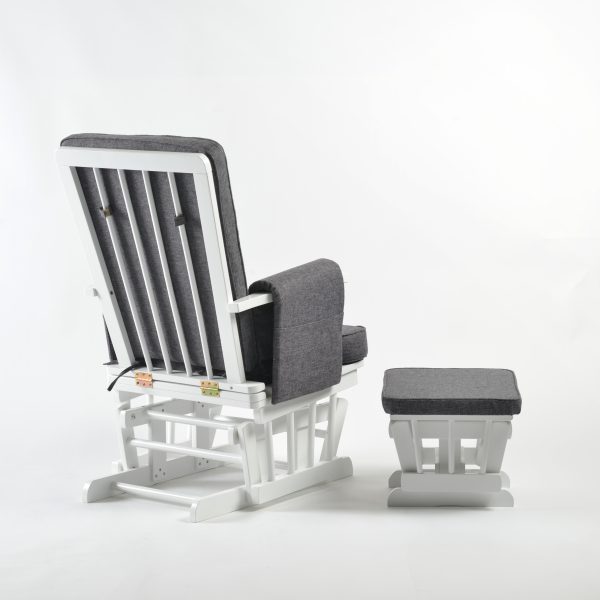 DSC_3906 Wooden Nursery Glider Chair with Ottoman