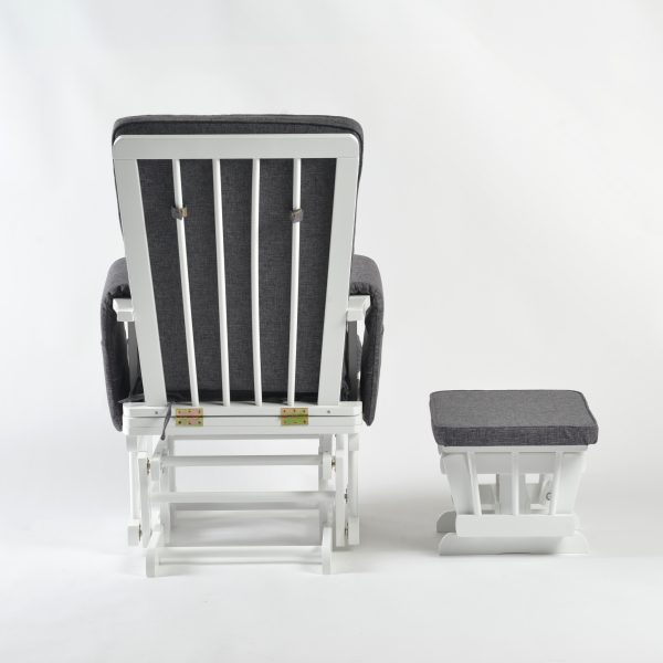 DSC_3908 Wooden Nursery Glider Chair with Ottoman