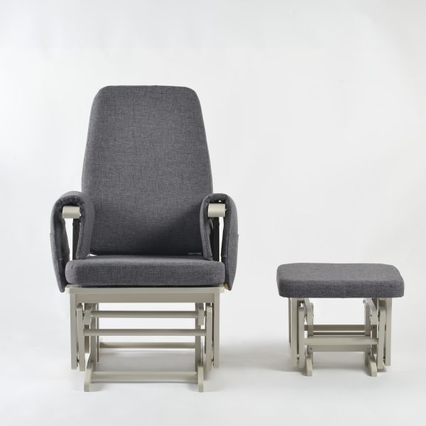 DSC_3913 Adjustable Back Nursery Glider with Ottoman – Wooden Nursing Chair