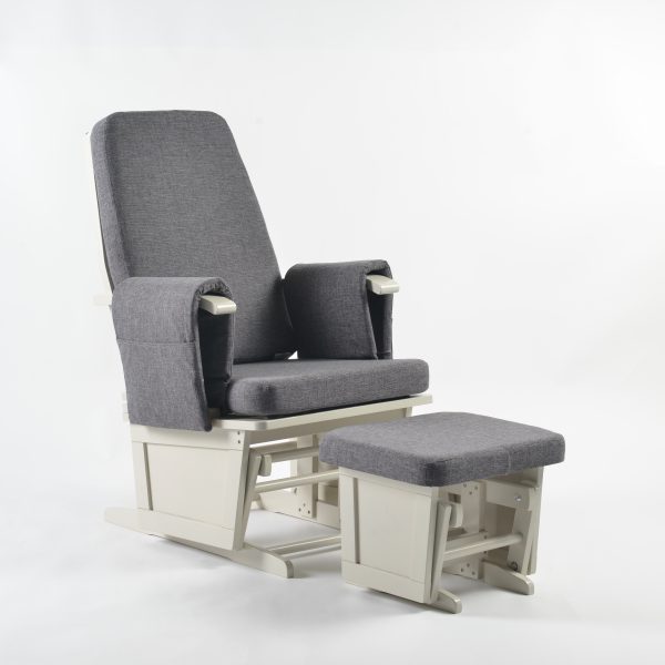 DSC_3916 Adjustable Back Nursery Glider with Ottoman – Wooden Nursing Chair