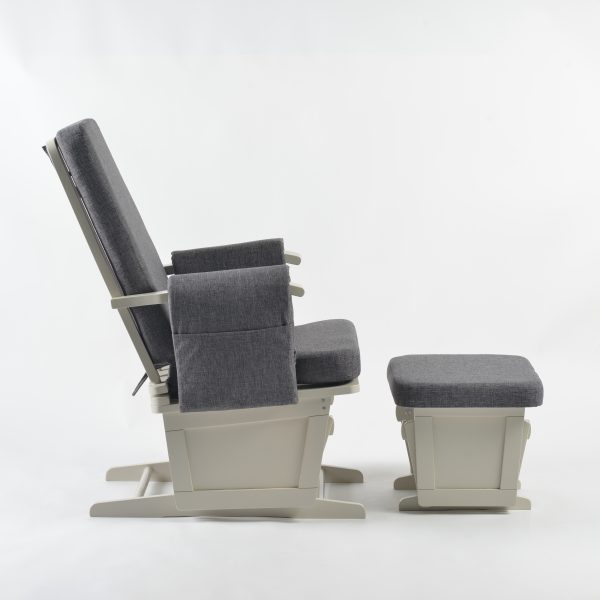 DSC_3917 Adjustable Back Nursery Glider with Ottoman – Wooden Nursing Chair