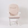 Adult Rocking Chair with Upholstered Cushion | Wooden Lounge Chair
