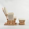 DSC_3928 Padded Wooden Nursery Glider Chair with Ottoman