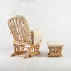 DSC_3929 Padded Wooden Nursery Glider Chair with Ottoman