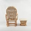 DSC_3930 Padded Wooden Nursery Glider Chair with Ottoman
