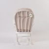 Durable wooden frame structure of an upholstered adult rocking chair