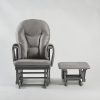 DSC_3952 Padded Wooden Nursery Glider Chair with Ottoman