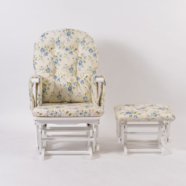 Classic Nursery Glider Chair with Ottoman